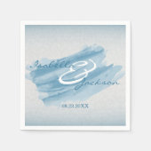 Modern Blue Waterverf Splash Servet (Voorkant)