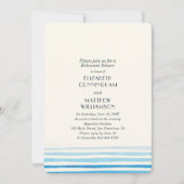 Modern Blue Waterverf Stripes repetitie diner Kaart (Voorkant)