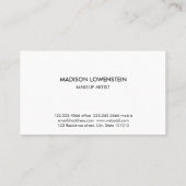 Modern Blue Waterverf Stripes Zebra Pattern Gold Visitekaartje (Achterkant)