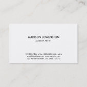 Modern Blue Waterverf Stripes Zebra Pattern Gold Visitekaartje (Achterkant)