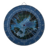 Modern Blue Waterverf tekst Trendy offerte Dartbord (Voorkant)