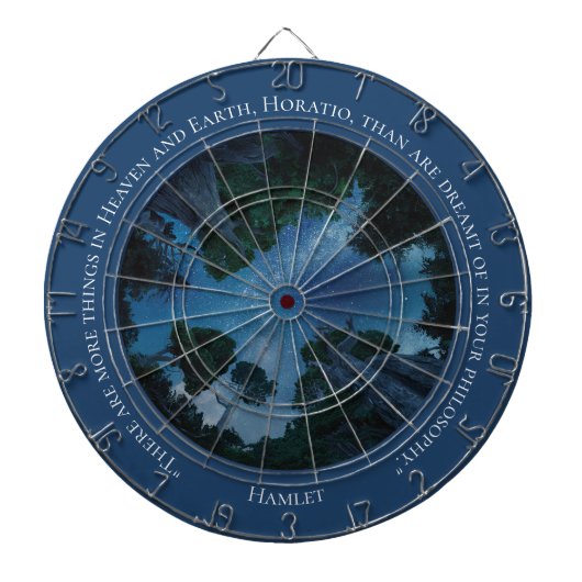 Modern Blue Waterverf tekst Trendy offerte Dartbord (Voorkant)