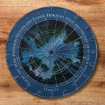 Modern Blue Waterverf tekst Trendy offerte Dartbord<br><div class="desc">Dompel jezelf onder in een unieke mix van modern design en klassieke literatuur met dit opvallende dartbord met Shakespeare-thema. Het stuk heeft een diep, rijk blauw kleurenpalet geaccentueerd met een betoverende waterverf nachtelijke hemel, waar subtiele sterren schitteren tegen het donkere doek. De elegante typografie wikkelt sierlijk rond het bord en...</div>