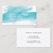 Modern Blue Waterverf Visitekaartje (Voorkant / Achterkant)