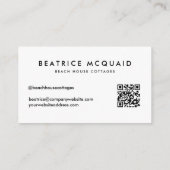 Modern Blue Waterverf Whale Visitekaartje (Achterkant)