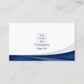 Modern Blue Wave Car Sales Commercial  Visitekaartje (Achterkant)