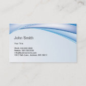 Modern Blue Waves Visitekaartje (Achterkant)