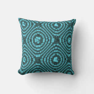 Modern Blue Weave Zig Zag Pattern Pillow Kussen