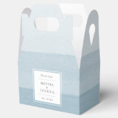 Modern Blue Wedding Bedankdoosjes (Geopend)