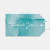 Modern Blue Wedding Bedankt Cadeaulabel (Voorkant (Horizontaal))