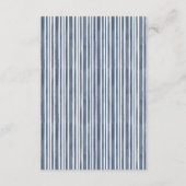 Modern Blue Wedding Honeymoon Fund Informatiekaartje (Achterkant)