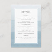 Modern Blue Wedding Informatiekaartje (Voorkant)