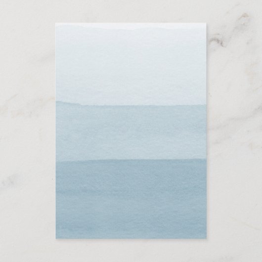 Modern Blue Wedding Informatiekaartje (Achterkant)