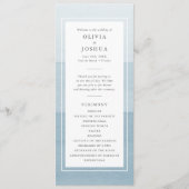 Modern Blue Wedding Programmakaart (Voorkant)