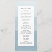 Modern Blue Wedding Programmakaart (Achterkant)