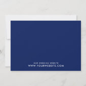 Modern Blue Wedding Save the Date Invitation Kaart (Achterkant)