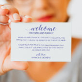 Modern Blue Wedding Welcome Gift Bag Basket Plaatskaartje