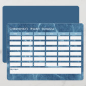 Modern Blue Weekly Planning School Tijdschema (Voorkant / Achterkant)