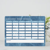 Modern Blue Weekly Planning School Tijdschema (Staand voorkant)