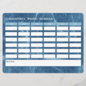 Modern Blue Weekly Planning School Tijdschema (Voorkant)