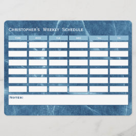 Modern Blue Weekly Planning School Tijdschema