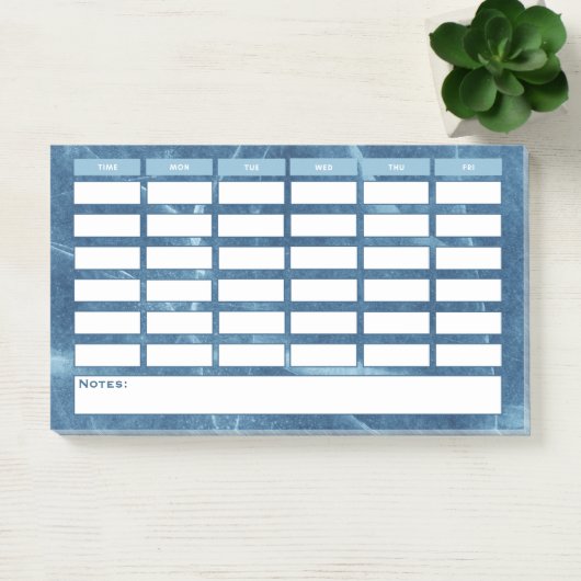 Modern Blue Weekly Planning School Tijdschema Post-it® Notes (Kantoor)