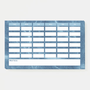 Modern Blue Weekly Planning School Tijdschema Post-it® Notes