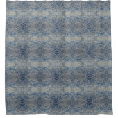Modern Blue White Abstract Pattern Artistic Douchegordijn (Voorkant)