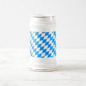Modern Blue White Fresh Bavaria Pattern Bierpul (Center)