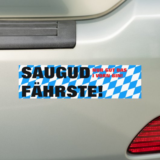 Modern Blue White Fresh Bavaria Pattern Bumpersticker (Op auto)