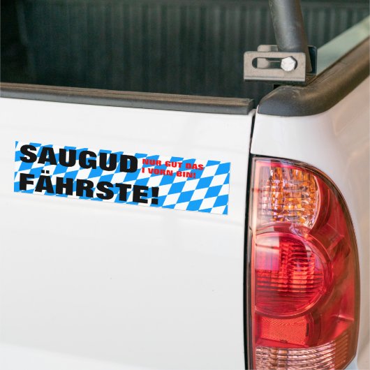 Modern Blue White Fresh Bavaria Pattern Bumpersticker (Op Truck)