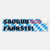 Modern Blue White Fresh Bavaria Pattern Bumpersticker (Voorkant)