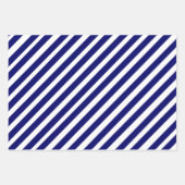 Modern Blue White Geometric Inpakpapier Vel (Voorkant 3)