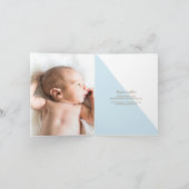 Modern Blue White Gold Christening baby Boy (Binnen)