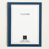 Modern Blue White Gold met zakelijke Logo Planner (Voorkant)