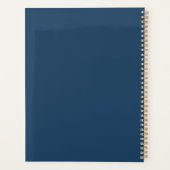 Modern Blue White Gold met zakelijke Logo Planner (Achterkant)