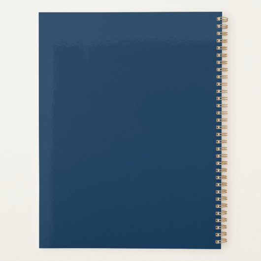 Modern Blue White Gold met zakelijke Logo Planner (Achterkant)