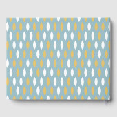 Modern Blue White & Gold Pattern Bar Mitzvah Gastenboek (Achterkant)