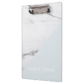 Modern Blue White Marble Business Elegant Minimal Klembord (Links)