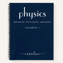 Modern Blue White - op maat gemaakte natuurkunde Notitieboek