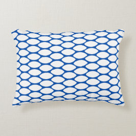 Modern Blue White Pattern Accent Pillow Kussen