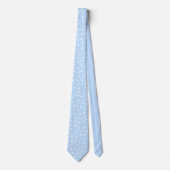 Modern Blue White Polka Dots Groom Gift   Stropdas (Voorkant)
