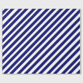Modern Blue White Stripe Geometric Pattern Cadeaupapier (Vlak)