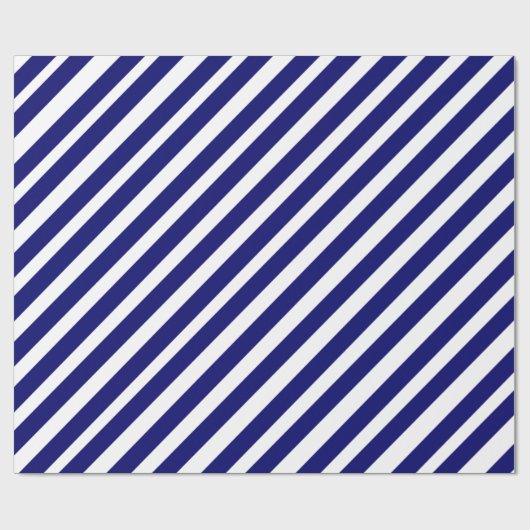 Modern Blue White Stripe Geometric Pattern Cadeaupapier (Vlak)