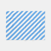 Modern Blue White Striped Elegant Sjabloon Fleece Deken (Voorkant (Horizontaal))