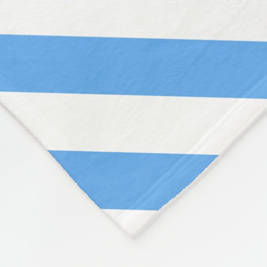 Modern Blue White Striped Elegant Sjabloon Fleece Deken (Hoek)