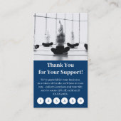 Modern Blue & White with Logo Thank You Punch Klantenkaartje (Voorkant)