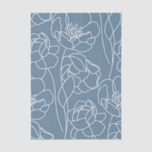 Modern Blue Wildflower 