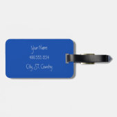 Modern Blue Willow Bagagelabel (Achterkant horizontaal)