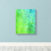 Modern Blue Yellow Green Trendy Abstracte kunst Canvas Afdruk (Insitu (Houten vloer))